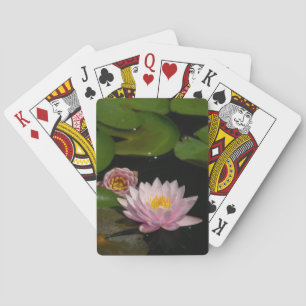 Pink Waterlilies Lotus Playing Cards Spielkarten