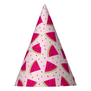 Pink Watermelon Pattern Party Partyhütchen
