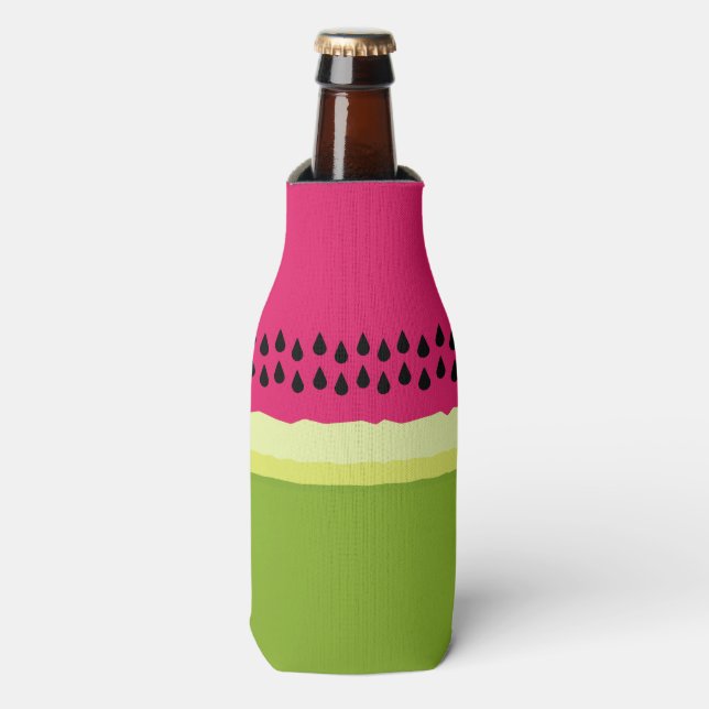 Pink Watermelon Slice Flasche Cooler Flaschenkühler (Flaschenvorderseite)