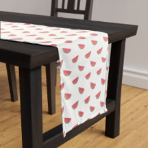 Pink Watermelon Slice Pattern Sommer Party Weiß