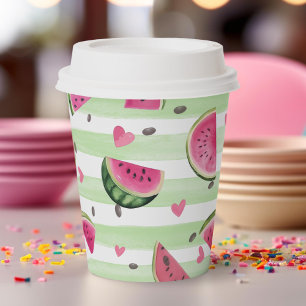 Pink Watermelon Sommerfrüchte Party Pappbecher