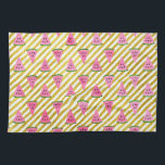 Pink Watermelon und Gelber Streifen Sommermuster Geschirrtuch<br><div class="desc">Niedlich rosa Wassermelone und gelber Streifen Sommermuster. Dieses Fun Pink Watermelon mit Black Seeds Fruit Print ist perfekt für einen Sommer Geburtstag Geschenk.</div>