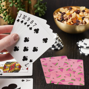 Pink Watermelon und Lady Bugs Spielkarten