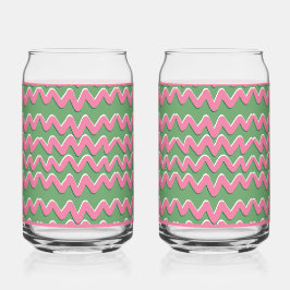 Pink Wave Soda Glass Dosenglas
