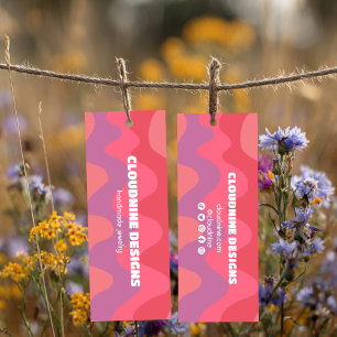 Pink Waves Hangtag Necklace Juwelier Display Card