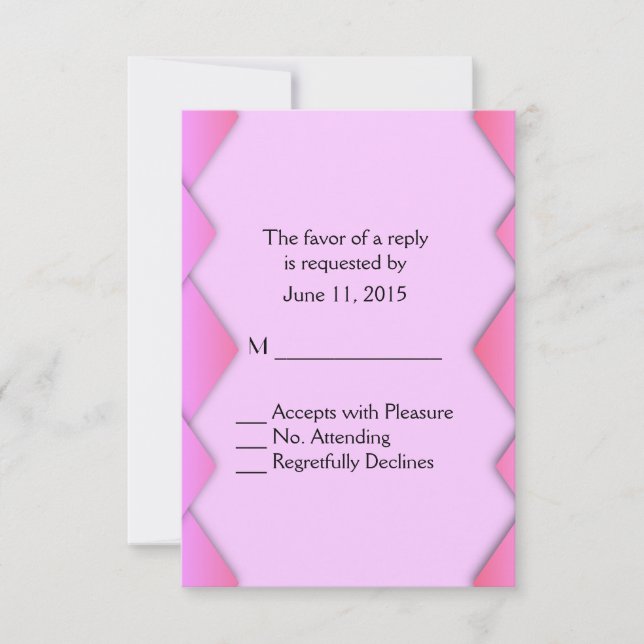 Pink Weave RSVP Karte (Vorderseite)