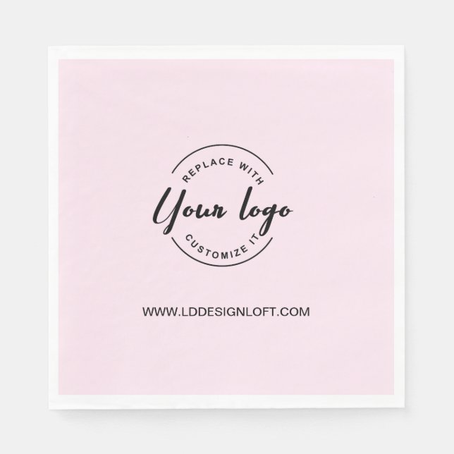 Pink Website für das Logo des Unternehmens Serviette (Vorderseite)