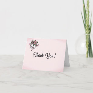 Pink Wedding Bells Vielen Dank Dankeskarte