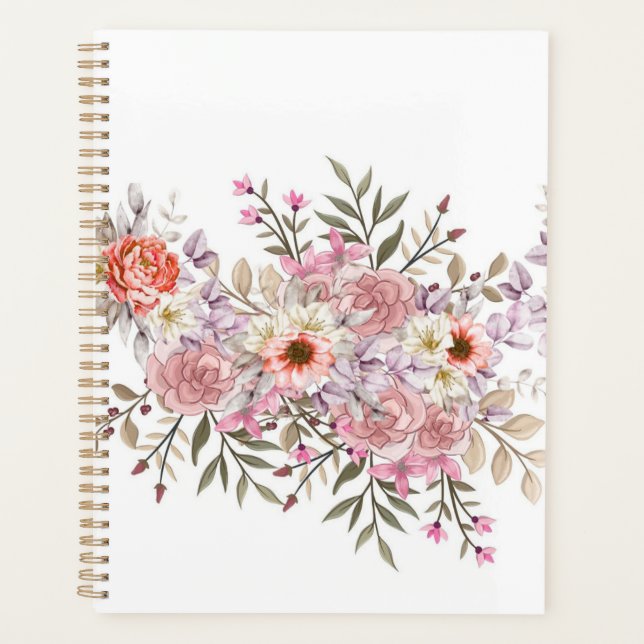 Pink Wedding Bouquet Planer (Vorderseite)