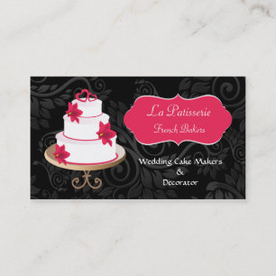 Pink Wedding Cake Macher Visitenkarten Visitenkarte