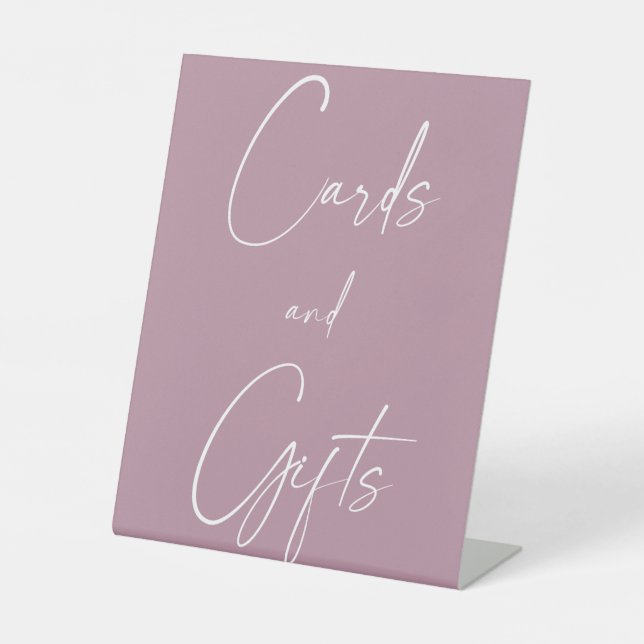 Pink Wedding Cards & Gifts Pedestzeichen Sockelschild (Vorderseite)