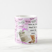 Pink Wedding Coffee Cup Tasse