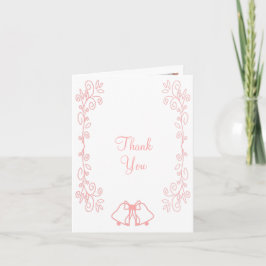 Pink Wedding Danke, dass ihr die Glockenbläser dur Dankeskarte