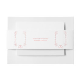 Pink Wedding Einladung Bauch Band Bells