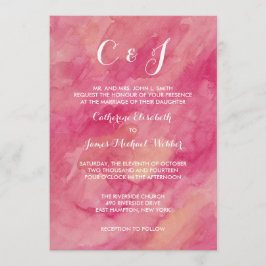 Pink Wedding Einladung Bride Eltern Gastgeber