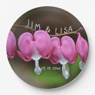 Pink Wedding Hearts Pappteller