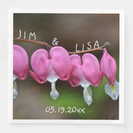 Pink Wedding Hearts Serviette