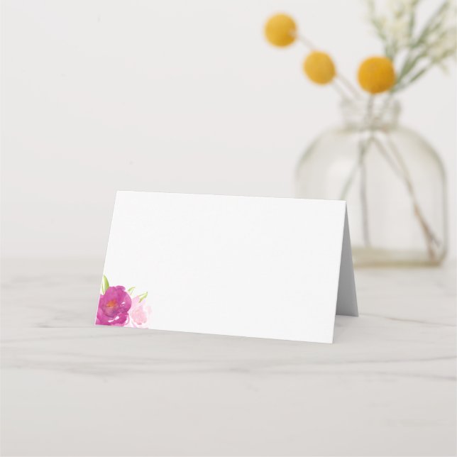 Pink Wedding Platzkarte | Fettfloral (Vorderseite)