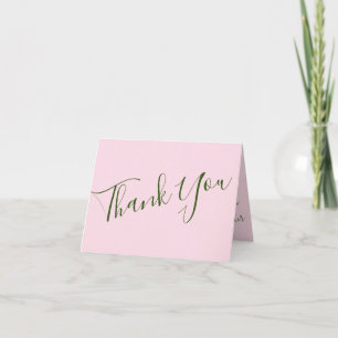 Pink Wedel Pastel Vintag Light Floral Rose Dankeskarte