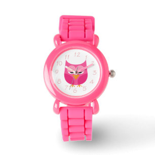 Pink-weiche Schale mit Zahlen Armbanduhr
