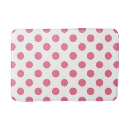 Pink-weiße Polka-Punkte Badematte