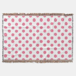 Pink-weiße Polka-Punkte Decke