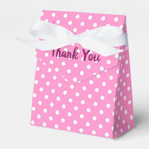 Pink-weiße Polka-Punkte Geschenkschachtel
