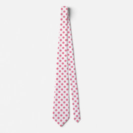 Pink-weiße Polka-Punkte Krawatte