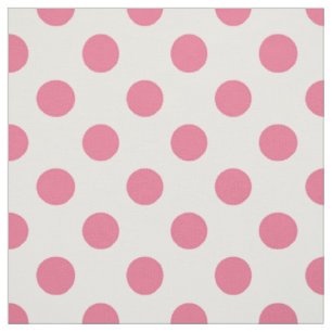 Pink-weiße Polka-Punkte Stoff