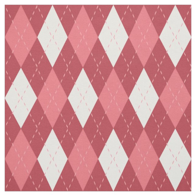 Pink-weiße Raute Stoff (Muster)