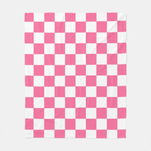 Pink-weißes Muster eines karierten Karos Fleecedecke