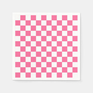 Pink-weißes Muster eines karierten Karos Serviette
