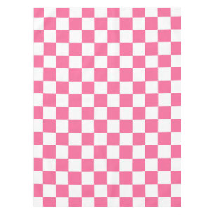 Pink-weißes Muster eines karierten Karos Tischdecke