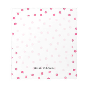 Pink weißes Nadelmuster Notizblock