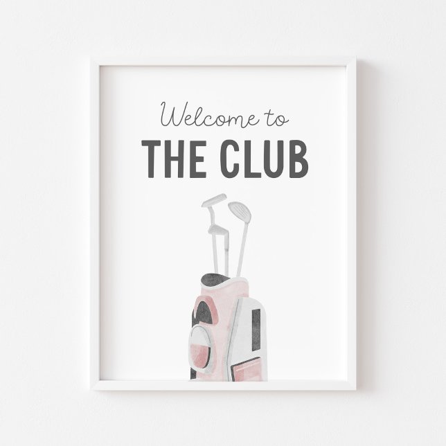 Pink Welcome to the Club Golf Nursery Poster (Créateur téléchargé)