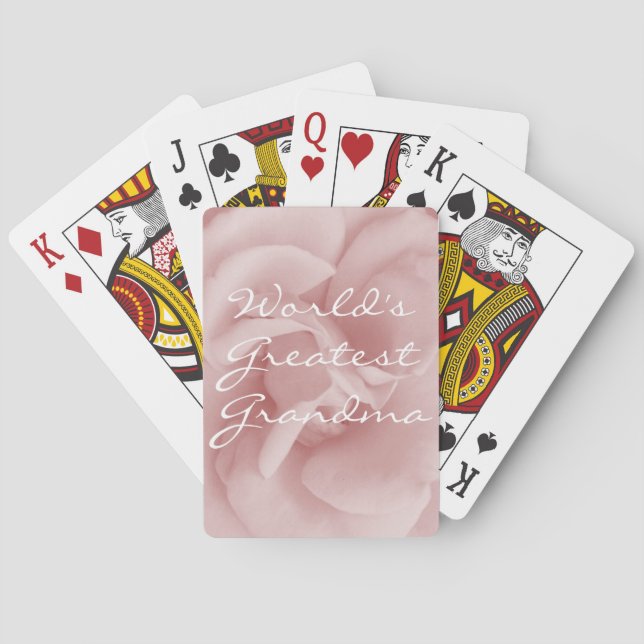 Pink-WeltGrößte Oma-Rose-Petalkarte Spielkarten (Rückseite)