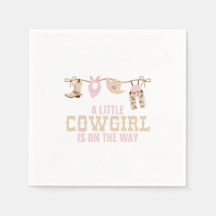 Pink Western Cowgirl Babydusche Serviette
