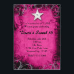 Pink Western Cowgirl Grunge Star Party Einladung<br><div class="desc">Rosa Western Cowgirl Grunge Star Party Einladung. Individuell für jedes Ereignis!</div>