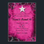 Pink Western Cowgirl Grunge Star Party Einladung<br><div class="desc">Rosa Western Cowgirl Grunge Star Party Einladung. Individuell für jedes Ereignis!</div>