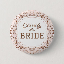Pink Western Cowgirl Thema Custom Bridge Button