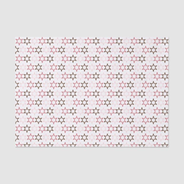 Pink Western Sheriff Star Tissue Paper Seidenpapier (Vorderseite)