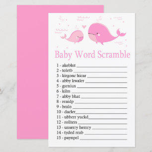 Pink Whale Baby Wortspiel