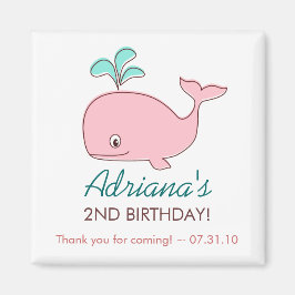 Pink Whale Magnet-Gastgeschenke Magnet