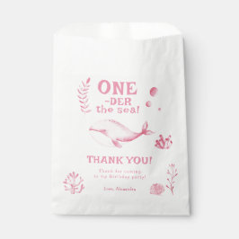 Pink Whale Oneder The Sea 1st Birthday Geschenktütchen