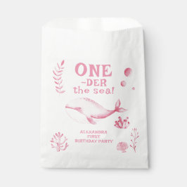Pink Whale Oneder The Sea 1st Birthday Geschenktütchen