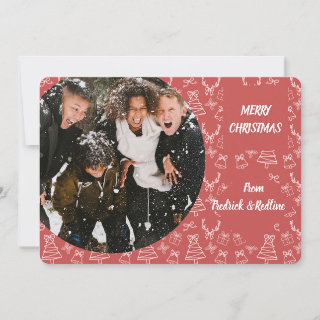 Pink whimscica card einladung (Vorderseite)