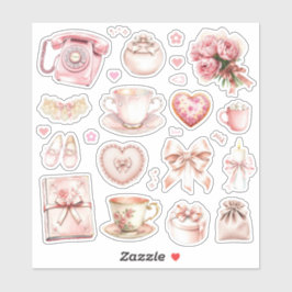 Pink Whimsy-Aufkleber Aufkleber