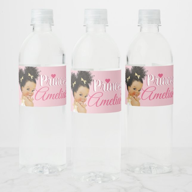 Pink|White Afro Princess Ballerina Baby Girl (Flaschen)