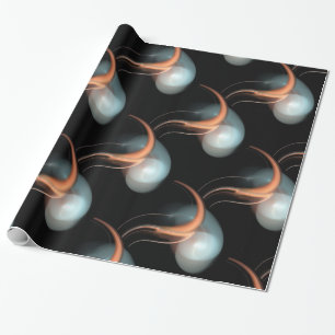 PINK WHITE ALIEN PEARLS GESCHENKPAPIER