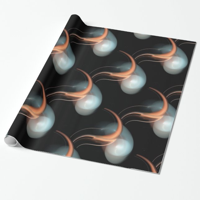 PINK WHITE ALIEN PEARLS GESCHENKPAPIER (Ungerollt)